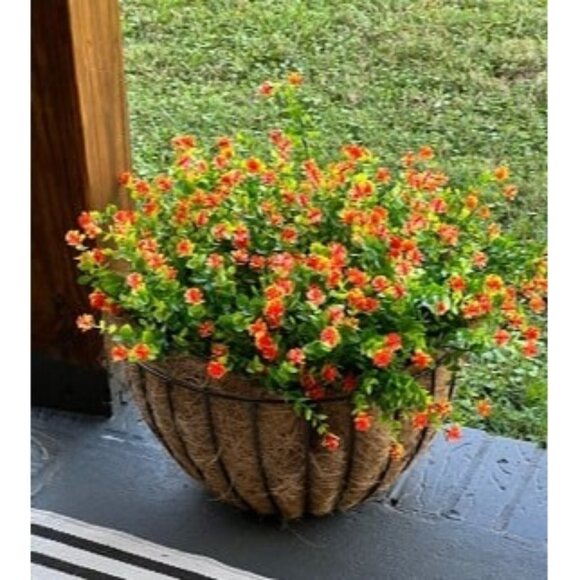 New Artificial Flowers Outdoor Plastic Plants - 12 Bundles Outside Face Mums - Picture 1 of 3